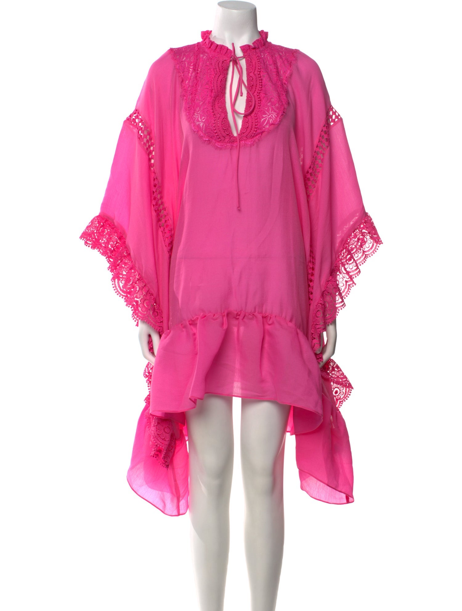 Cynthia Rowley Tie Neck Mini Dress